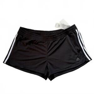 Adidas Women's Pacer 3 Woven Shorts Aeroready, XL Black with White Stripes